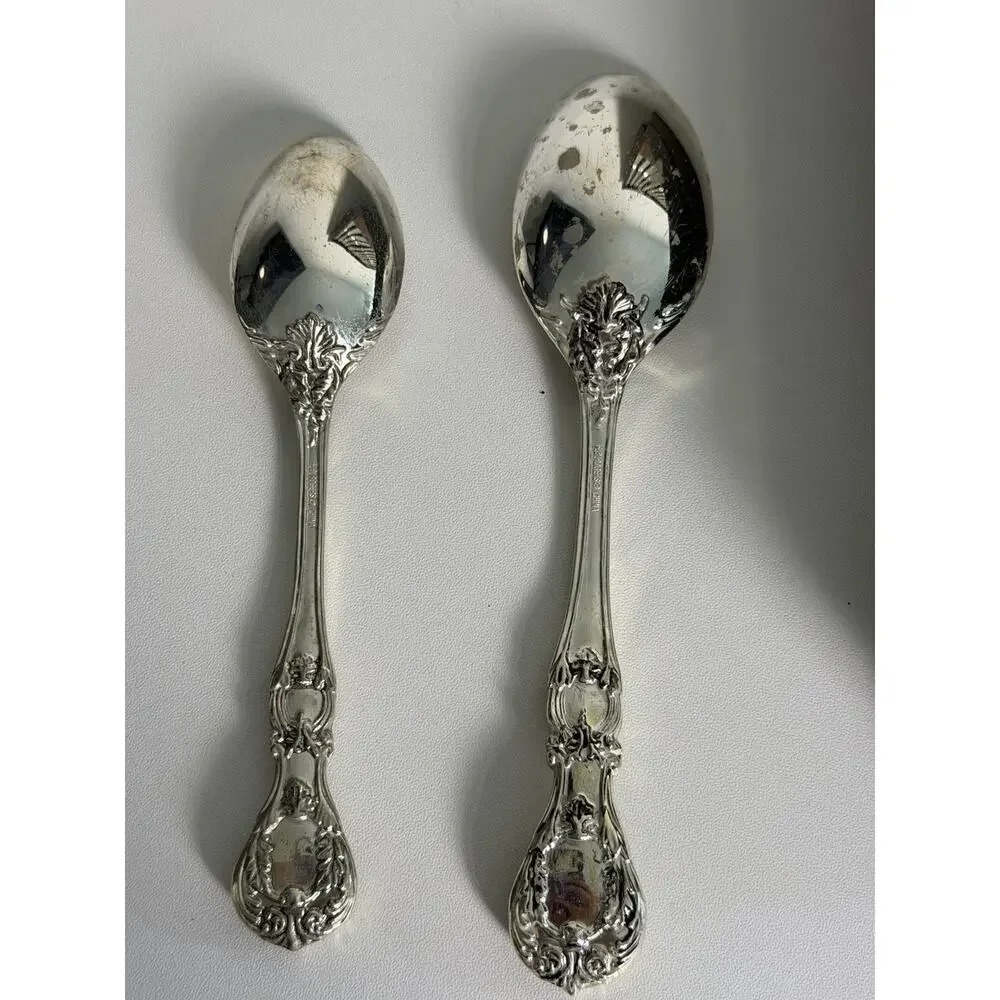 FB Rogers FRENCH ROSE Ornate Silver Plate Flatware Set 63 Piece Serves 12 Case